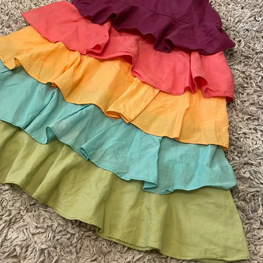 2009 Gymboree “Jungle Gem” Tiered Ruffle Dress, Size 7